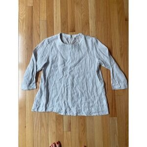 100% Linen Light Grey Top